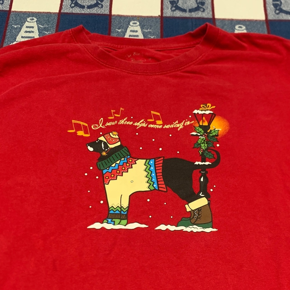 The Black Dog Red Long Sleeve Tee